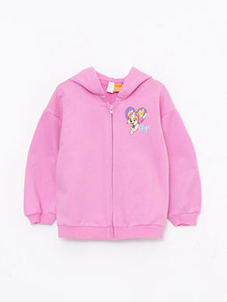 Kap??onlu Uzun Kollu Paw Patrol Bask?l? K?z Bebek Fermuarl? Sweatshirt