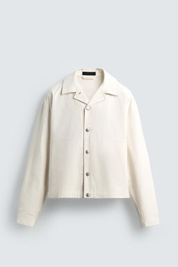 TEXTURED CROPPED FIT OVERSHIRT - Zara фото 8