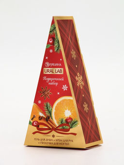 URAL LAB Арома Саунд Набор гель для душа, крем для рук и пилка для ногтей, глинтвейн