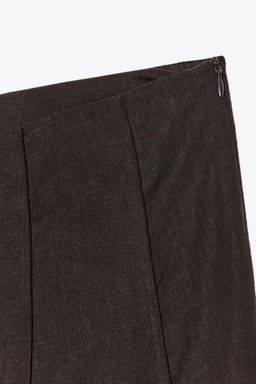 LINEN BLEND MIDI SKIRT - Zara фото 7