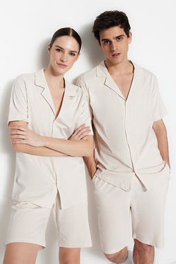 Ta_ Unisex Regular Fit Apa_ Yaka _ortlu Pijama Tak_m_ TMNSS23PT00007