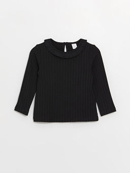 Bisiklet Yaka Uzun Kollu K?z Bebek Ti??rt