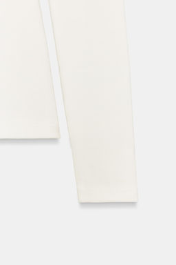 RIBBED LONG SLEEVE T-SHIRT - Zara фото 7