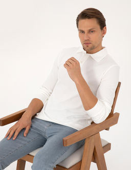 Ekru Slim Fit Sweatshirt - Pierre cardin фото 3