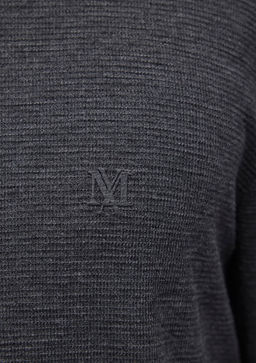 Uzun Kollu Gri Tisort - Mavi фото 6