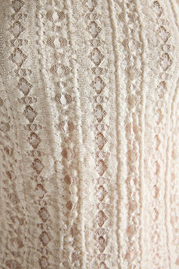 Trendyolmilla Ekru Dantel Fitted/Vucuda Oturan Orme Bluz TWOSS25BZ00282  фото 3