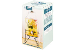 Диспенсер для холодных напитков с краном 6 л 24*19*33 см Glaskraft на мет.подст. - Elan gallery фото 13