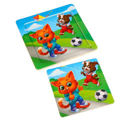 Пазл Милые зверята, 14 см х 14 см - Лесная мастерская фото 3