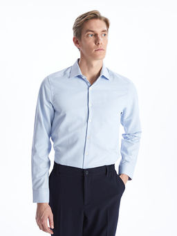 Slim Fit Uzun Kollu Gabardin Erkek G?mlek