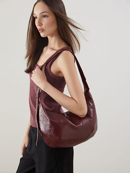 Deri G?r?n?ml? Kad?n Omuz ?antas?