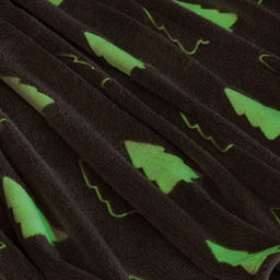 Плед светящийся в темноте «Этель. Елочки», 180×200 см, корал-флис