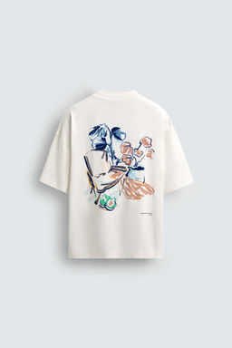CONTRAST PRINT T-SHIRT - Zara фото 6