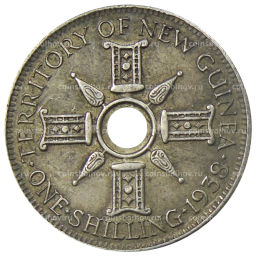 1 шиллинг 1938 года Британская Новая Гвинея