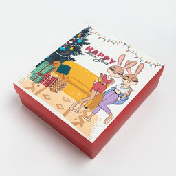 Новогодний подарочный набор Happy New Year, носки р-р 36-39 (23-25 см), маска - Kaftan фото 7