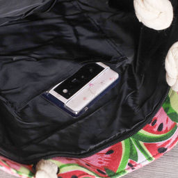 Сумка пляжная на молнии 45х32х14 см Арбуз / BB22 /уп 1/