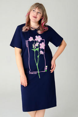 Арт. 4159 Домашняя туника женская 52-60 (5 шт) Цвет:темно-синий