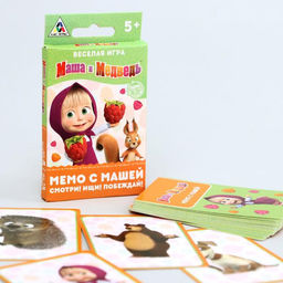 Цена за 2 шт. Настольная игра «Мемори с Машей», Маша и Медведь