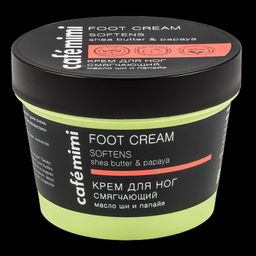 CAFE MIMI Крем для ног Смягчающий масло ши и папайя(стакан) 110мл