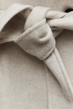 SOFT HOODED BELTED COAT - Zara фото 13