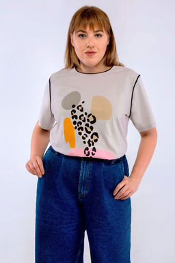 Арт. 31116 Футболка женская 50-58 (5 шт) Цвет:серый - Калинка фото 17