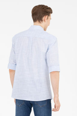 Мужская синяя рубашка с длинным рукавом - U.s. polo assn фото 5