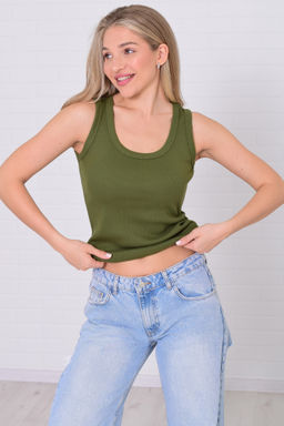 Майка женская 6-208з (оливковый)