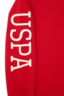 Erkek _ocuk K_rm_z_ Basic Bisiklet Yaka Sweatshirt Sepette S_rpriz _ndirim - U.s. polo assn фото 3