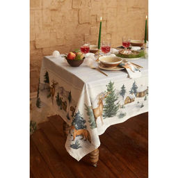 Набор новогодний «Этель» Forest animals: скатерть 150×110±2 см с ГМВО, салфетки 40×40 см, 4 шт.