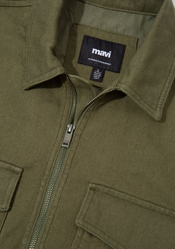 Cep Detayl? Haki Bomber Ceket - Mavi фото 6