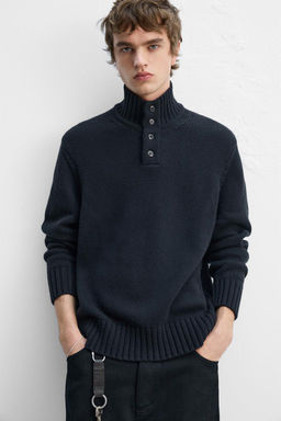 COTTON-WOOL BLEND BUTTON-UP SWEATER - Zara фото 15