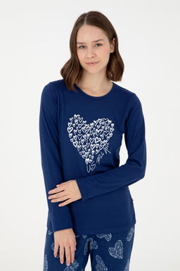 Женский темно-синий пижамный комплект Неожиданная скидка в корзине - U.s. polo assn фото 3