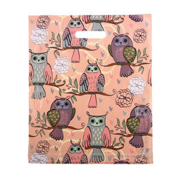 Цена за 50 шт. Пакет подарочный «Совушки», полиэтиленовый с вырубной ручкой 36×43 см, 35 мкм