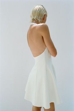 SHORT HALTER GODET DRESS - Zara фото 2