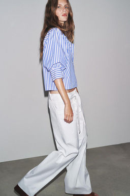 ZW COLLECTION POPLIN SHIRT - Zara фото 4