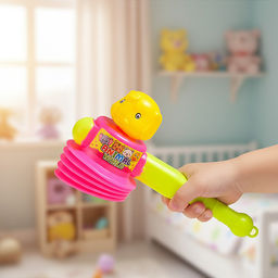 Молоток - стучалка "Слоник" 25 см., в сетке