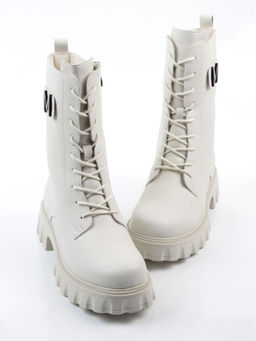 04-PAX27-2Z MILK Ботинки зимние женские (натуральная кожа, 100% шерсть)