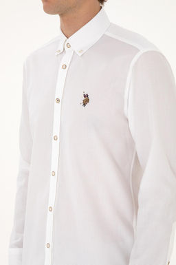 Erkek Beyaz Uzun Kollu Basic G_mlek Sepette S_rpriz _ndirim - U.s. polo assn фото 7