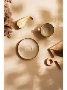 Чайная пара SL Home «Леггеро», 280 мл, блюдце d=14 см, фарфор, бежевая