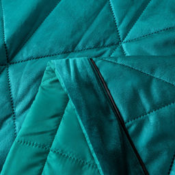 Велюровое покрывало в клетку и две наволочки OVL045 240*260/50-70 2 шт - Ситрейд фото 6