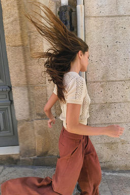 SHORT SLEEVE KNIT SWEATER - Zara фото 2