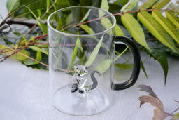 Кружка, 420 мл, стекло Б, с серой ручкой, Кошка, Monterey - Anna lafarg фото 3