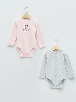 Bisiklet Yaka Uzun Kollu Kadife K?z Bebek ??t??tl? Body 2li