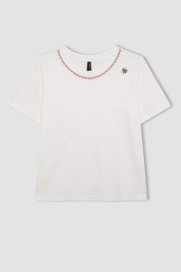 Футболка с короткими рукавами и вышивкой Lug Von Siga x DeFacto  фото 9