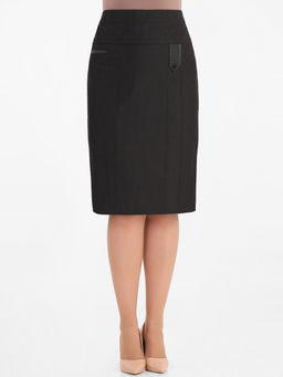 Юбка ALMOND темно-серая женская больших размеров