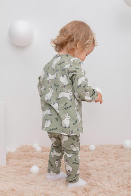 Crockid _ КР 4321/оливковый хаки,нежные зайчики к435 бриджи д/дев яс