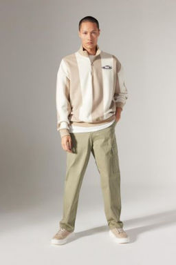 Gabardin Pantolon Baggy Fit Duz Paca Cepli