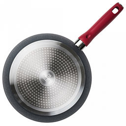 Сковорода с антипригарным покрытием д28см Грейси, h7,5см, s2,8мм, дно д18,8см, s4,9мм, глубокая, кованный алюминий, бакелитовая ручка c покрытием soft touch, TalleR (Китай) Подходит для всех видов плит, включая индукционную. - Домашняя мода фото 4