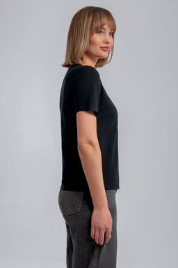Арт. 3746 Футболка женская 42-50 (5 шт) Цвет:черный - Калинка фото 19