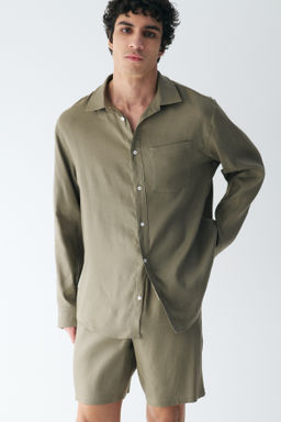 Camisa en mezcla de lino Easy Care Regular Fit - H&m фото 12