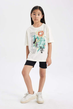 K?z Cocuk Biker Fitilli Kaskorse Tayt - Defacto фото 2